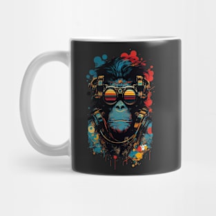 Anime Cyber Ape (Sci-Fi Ape Vintage Retro Future Design Cyberpunk Space Ape) Mug